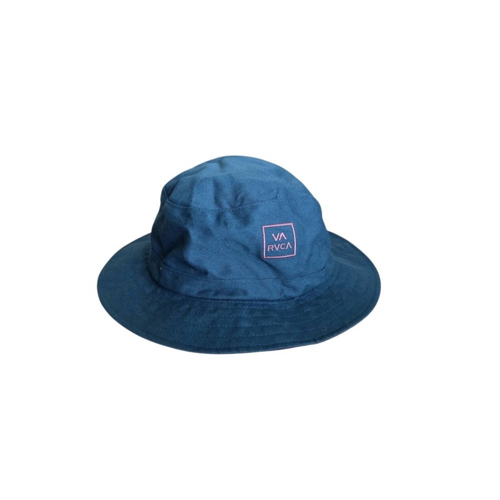 RVCA Reversible Bucket Hat L XL Duck Blue Burgundy Cotton VA Logo NWT Surf Skate